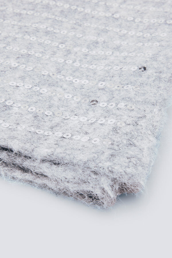 Springfield Bufanda lentejuelas posicionales gris