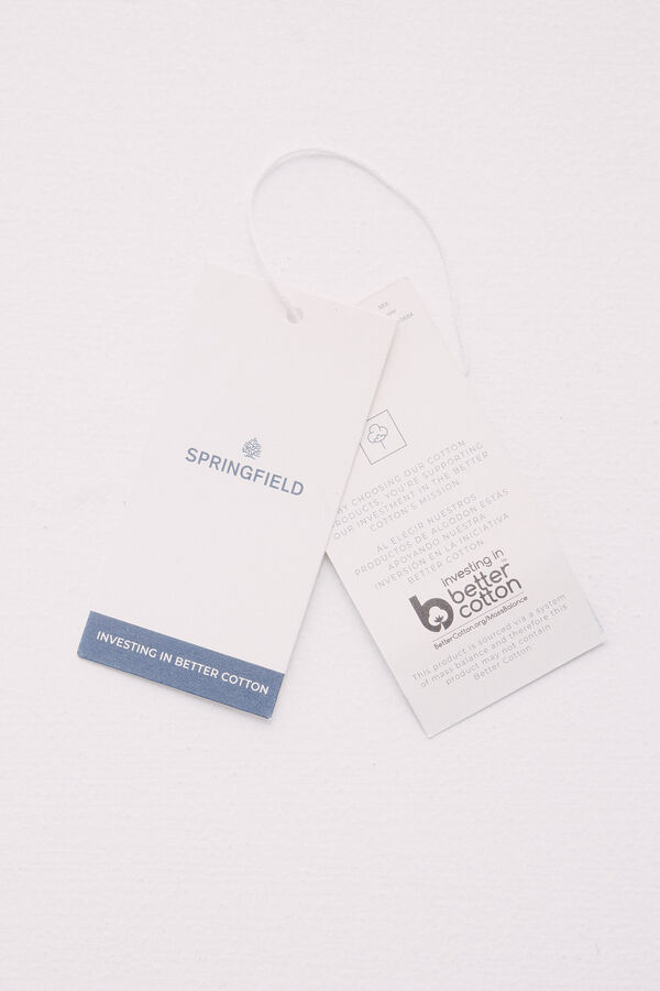 Springfield Camiseta b&aacute;sica cuello redondo blanco