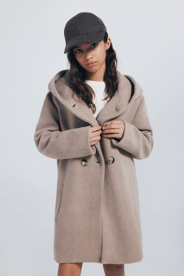 Springfield Kids Abrigo de pa&ntilde;o cruzado ni&ntilde;a nude