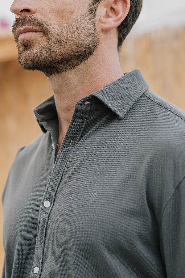 Celopman Camisa Piqu&eacute; Punto verde
