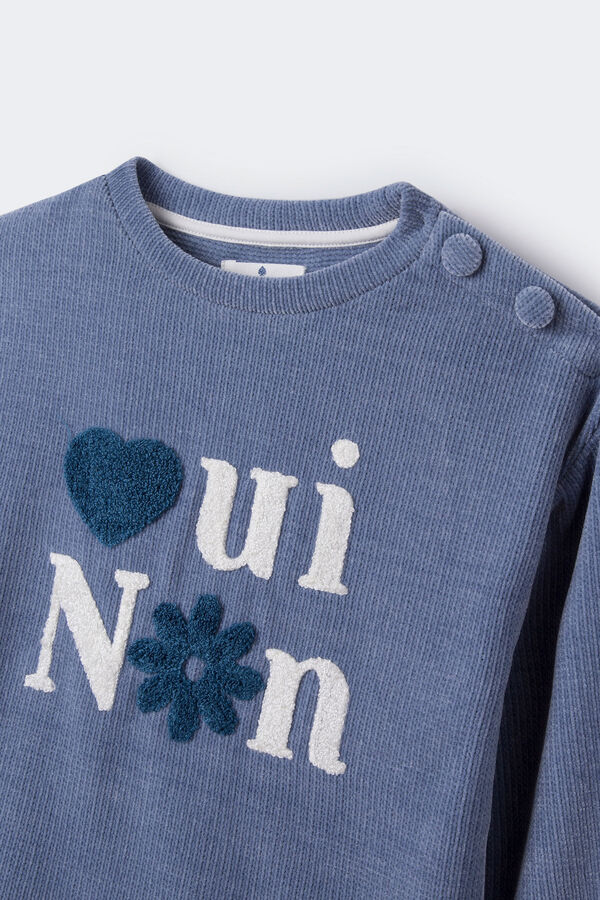 Springfield Kids Jersey chenilla "oui non" ni&ntilde;a azul