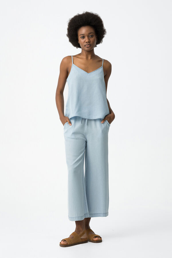 Tiffosi Calças fluídas azul