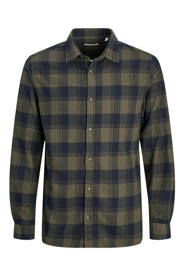 Jack & Jones PLUS Camisa slim fit de cuadros Plus verde