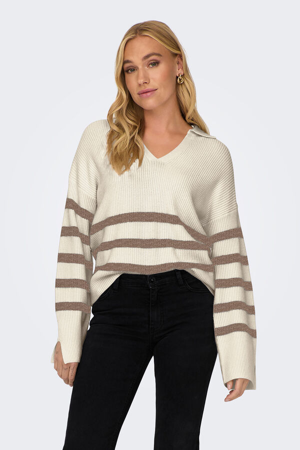 Only Jersey camisero blanco