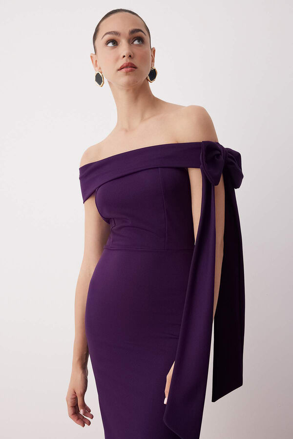 Trendyol Vestido de punto morado/lila