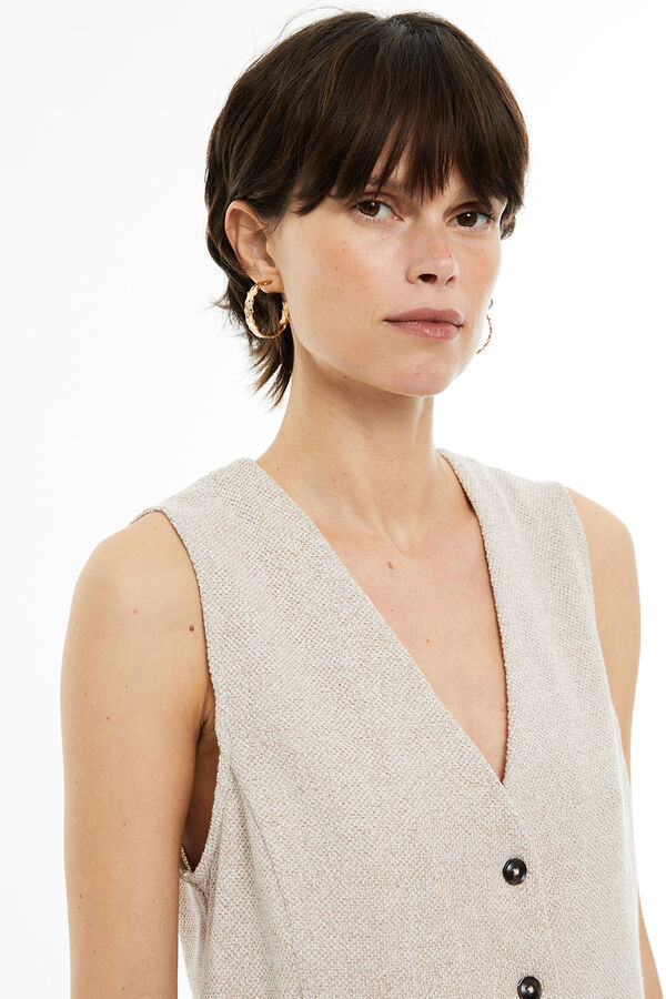 System Action Colete estilo Colete bege