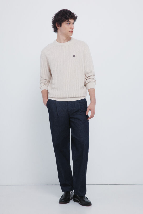 Springfield Camisola estrutura Natal bege