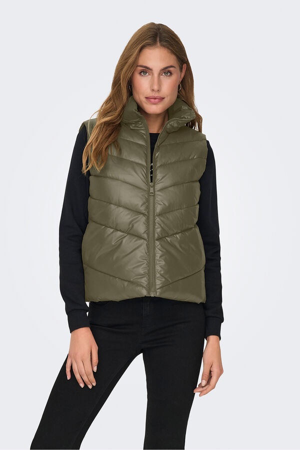 JDY Chaleco acolchado ligero verde