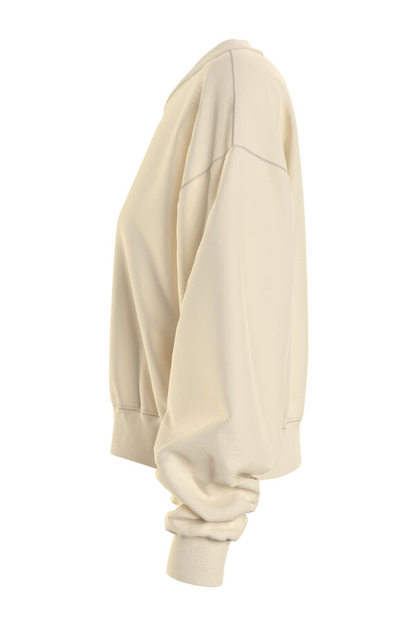 CK Jeans Sudadera de mujer sin capucha amarillo