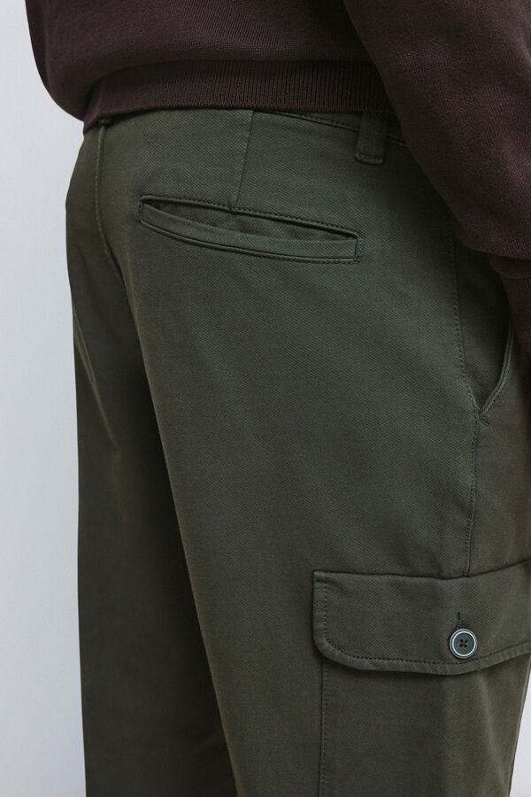 Springfield Pantal&oacute;n cargo comfort fit kaki