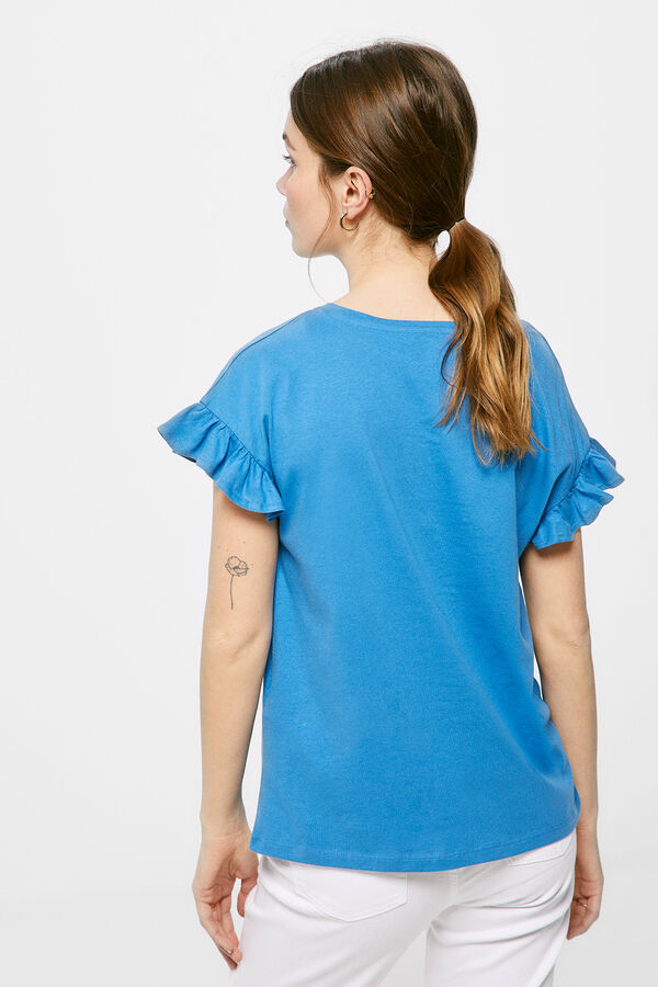 Springfield Camiseta "Peace" Gráfico azul medio