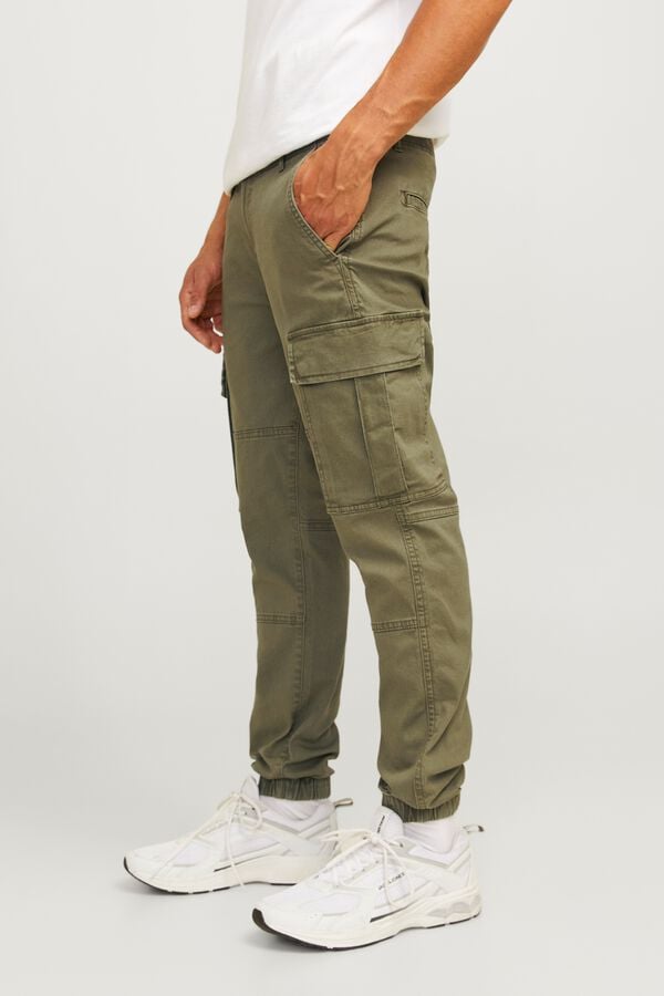 JJ REBEL Pantal&oacute;n cargo con algod&oacute;n verde