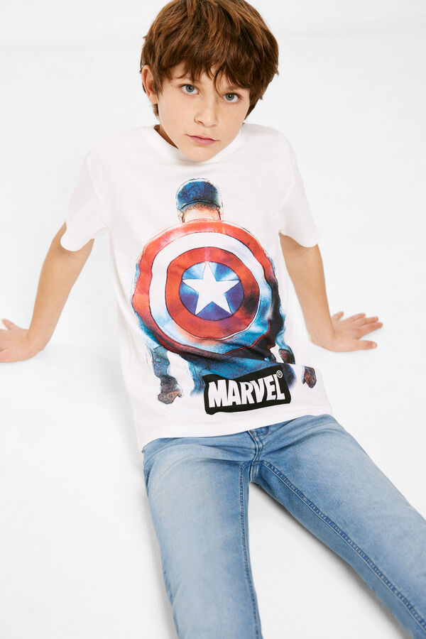Springfield Kids T-shirt Marvel Capit&atilde;o Am&eacute;rica menino bege