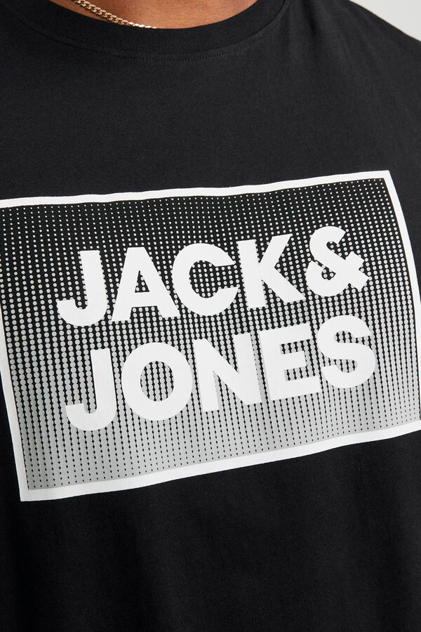 Jack & Jones PLUS T-shirt fit padrão preto