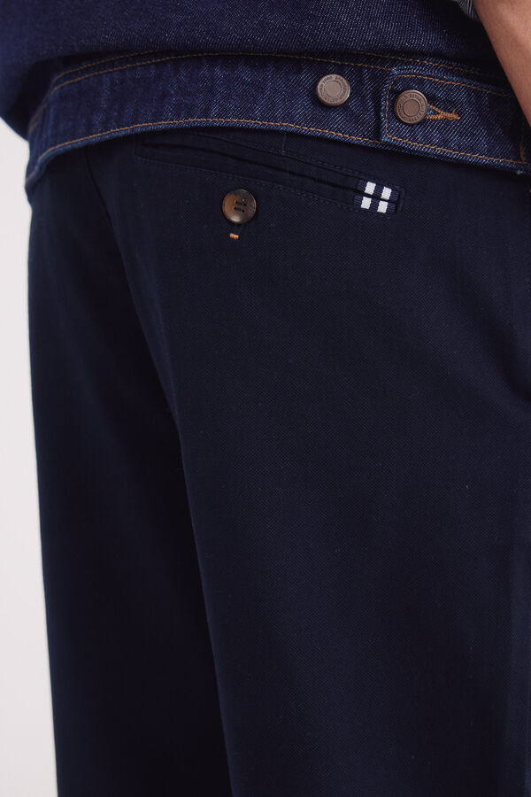 Springfield cal&ccedil;as chino estruturadas com ajuste confort&aacute;vel azul