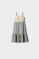 Springfield Kids Vestido detalle crochet ni&ntilde;a verde