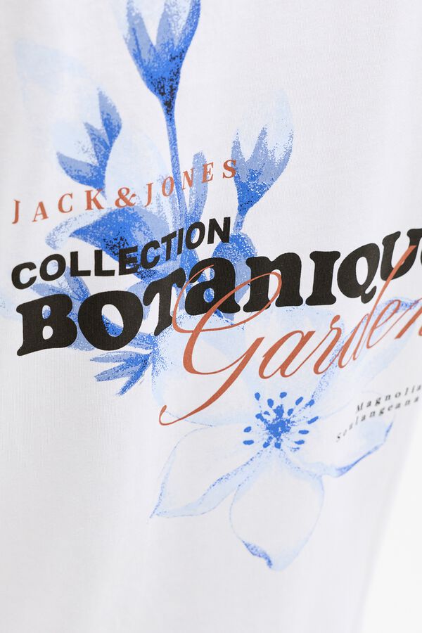 Jack & Jones Camiseta relaxed backprint blanco