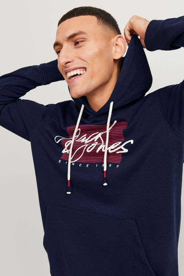Jack & Jones Sudadera capucha est&aacute;ndar azul