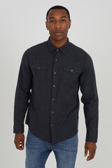 Brave Soul Camisa manga comprida com bolsos cinzento