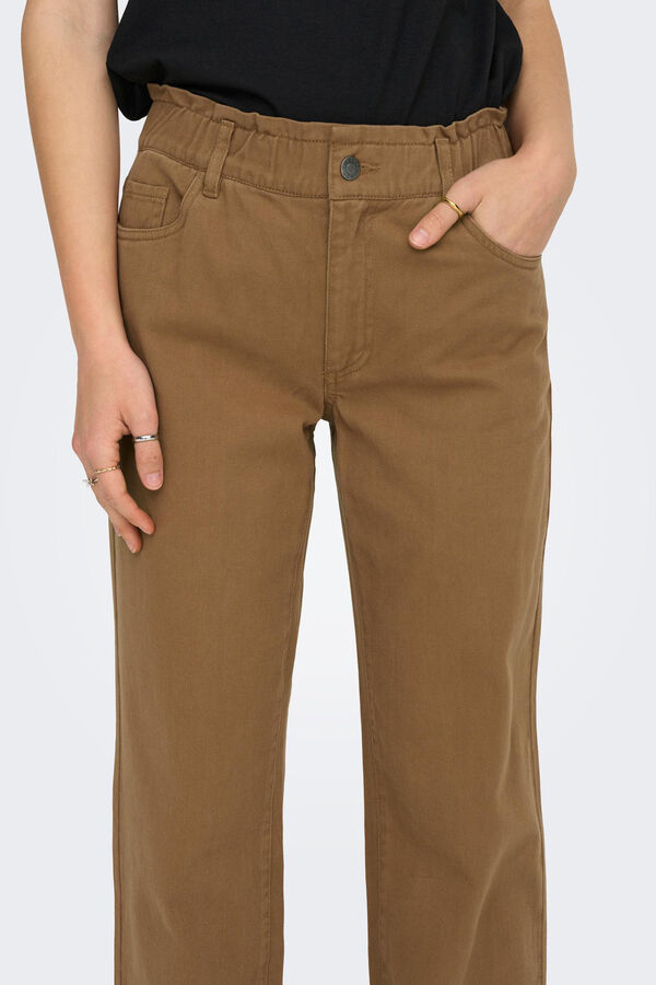 Springfield Pantalón paperbag beige