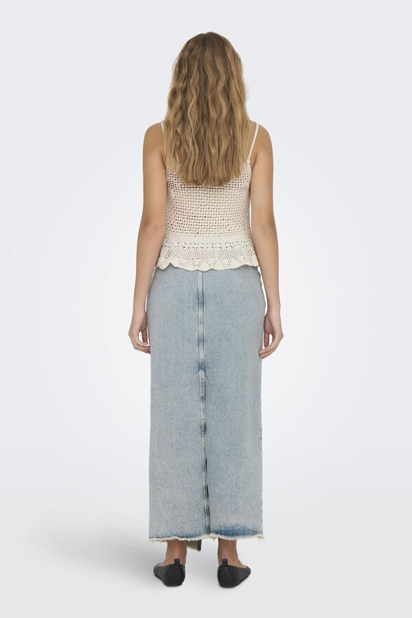 Only Top de crochet  cinzento
