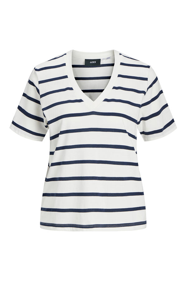 Jack & Jones Camiseta algod&oacute;n de rayas beige