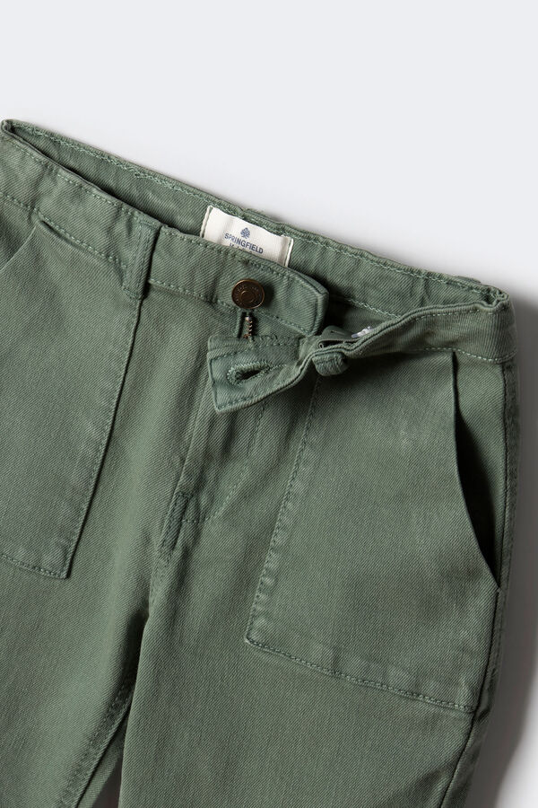 Springfield Kids Calças cargo flare menina verde