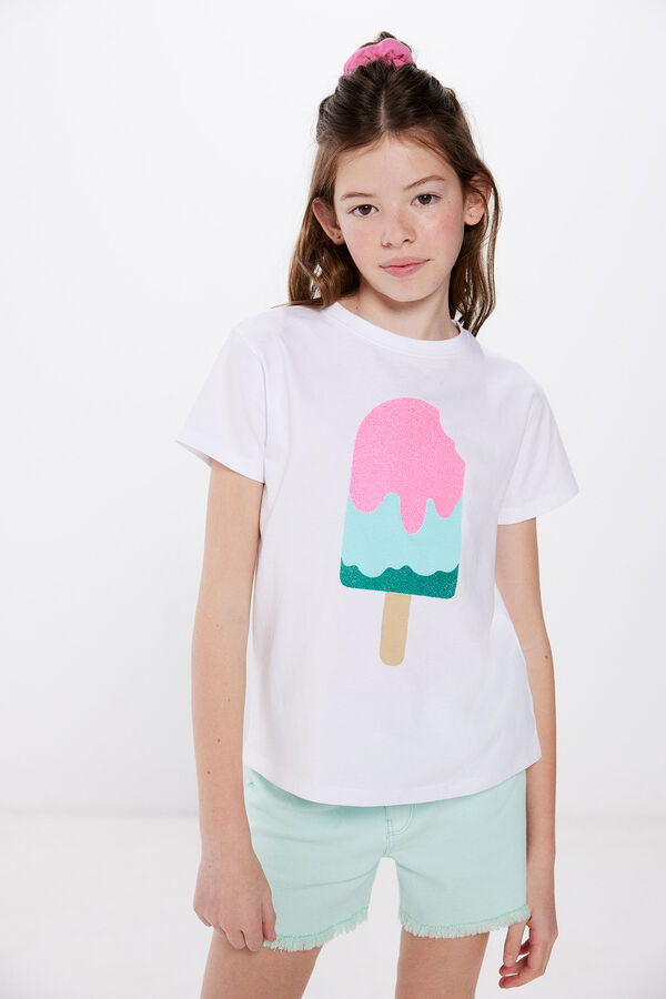 Springfield Kids Camiseta Helado ni&ntilde;a kaki