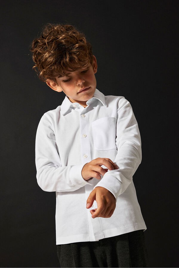 Name It Camisa polo de ni&ntilde;o blanco