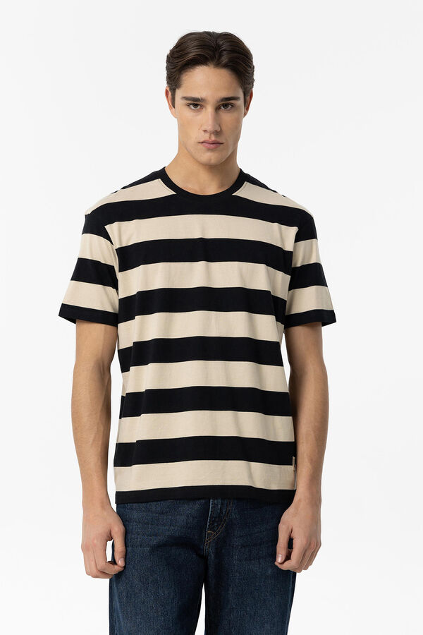 Tiffosi T-shirt Riscas Comfort Fit azul