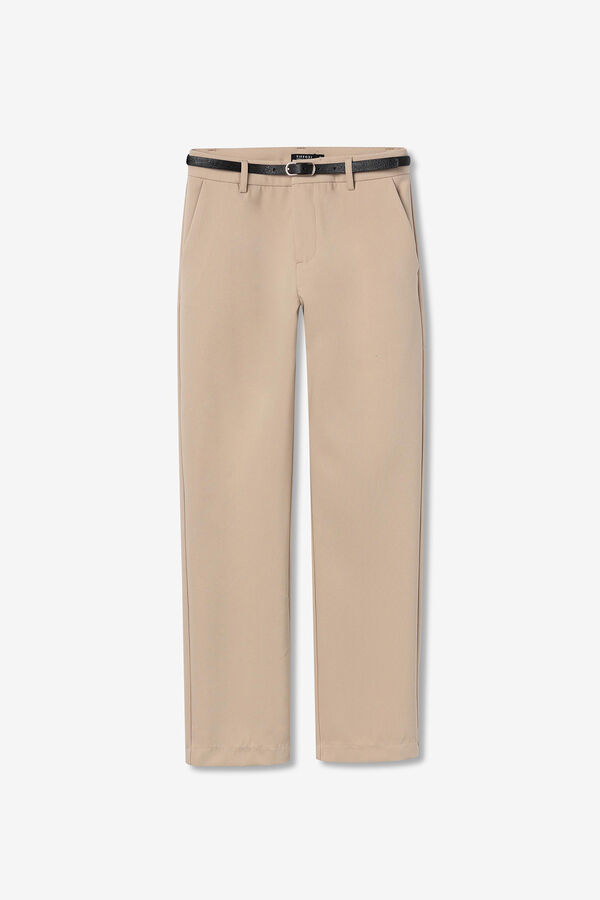 Tiffosi Pantal&oacute;n Chino con Cintur&oacute;n beige