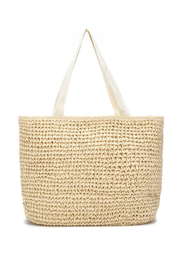 Refresh Bolsa de ombro em r&aacute;fia bege
