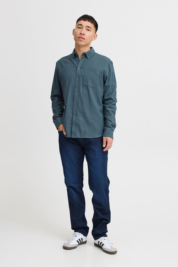 Blend Camisa de manga longa  azul