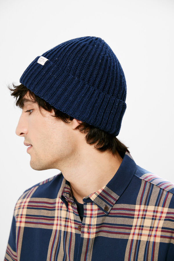 Springfield Gorro punto neps azul oscuro