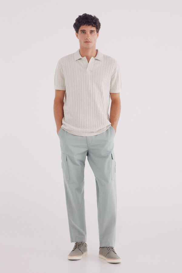 Springfield Calça cargo xadrez verde