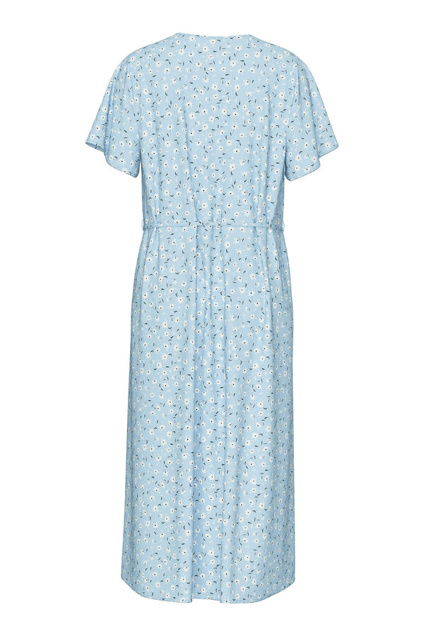 Pieces Vestido midi floral azul