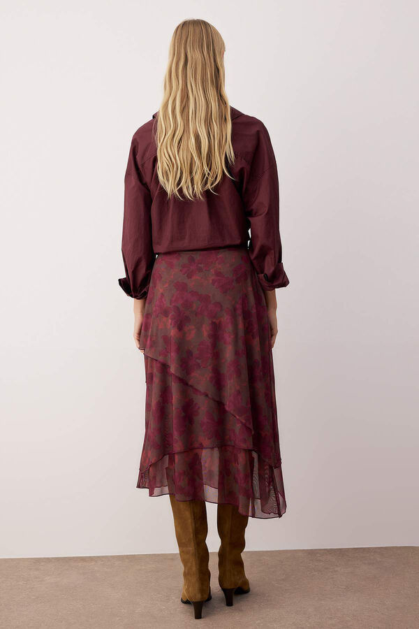 Trendyol Saia com folhos estampado