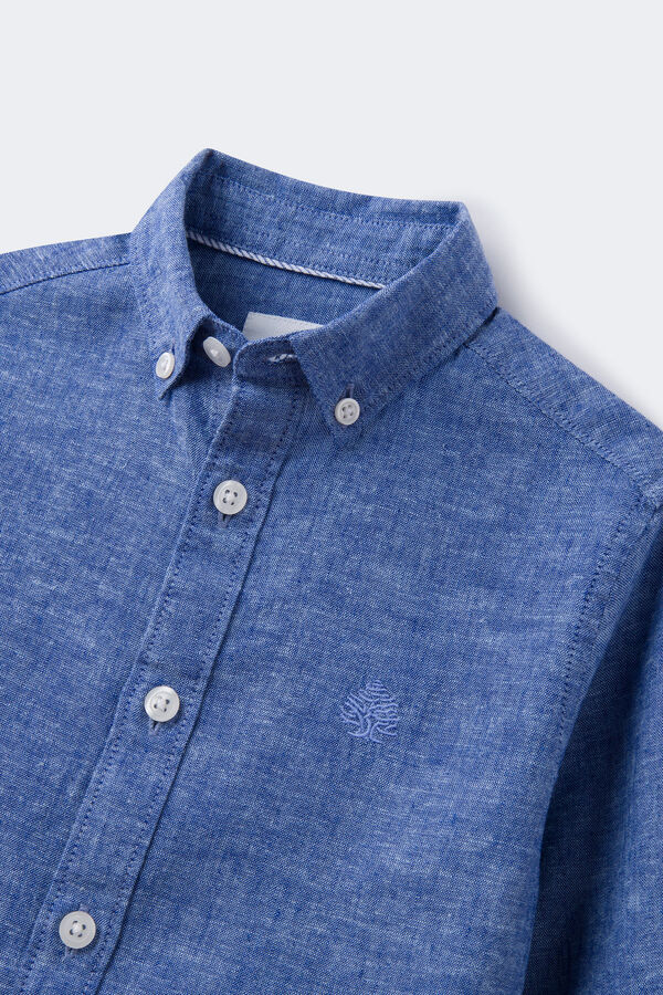Springfield Kids Camisa lino ni&ntilde;o azul
