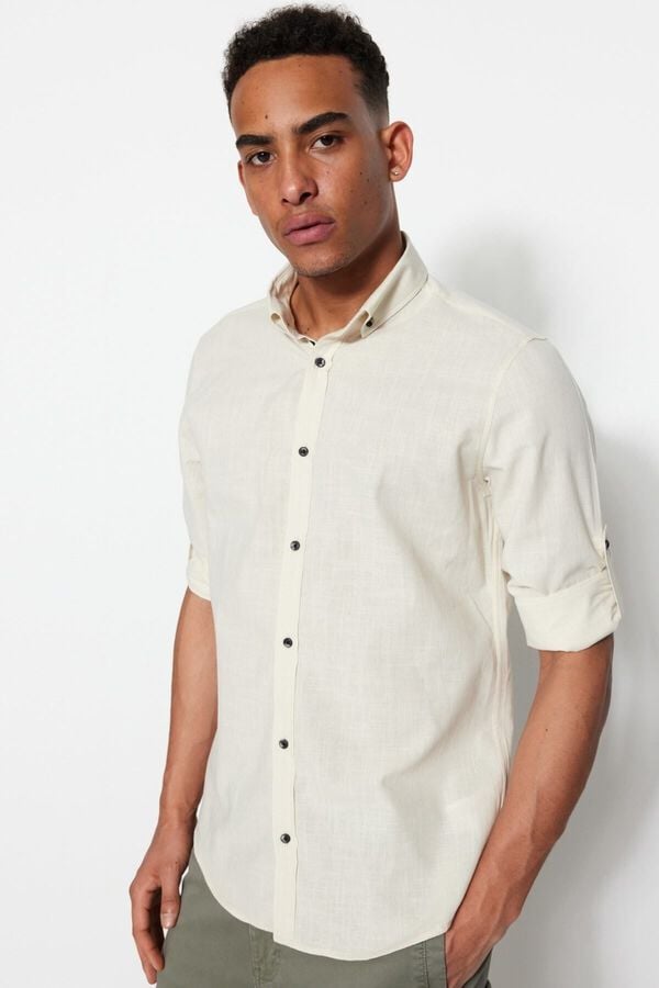 Trendyol Camisa de manga comprida bege