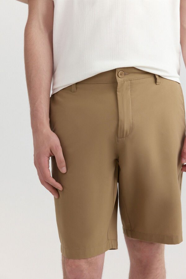 Springfield Bermuda t&eacute;cnica wide & relaxed fit beige