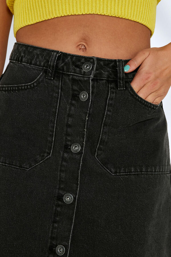 Springfield Saia curta jeans cinza