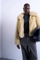 Topshop Casaco de pele curto cru