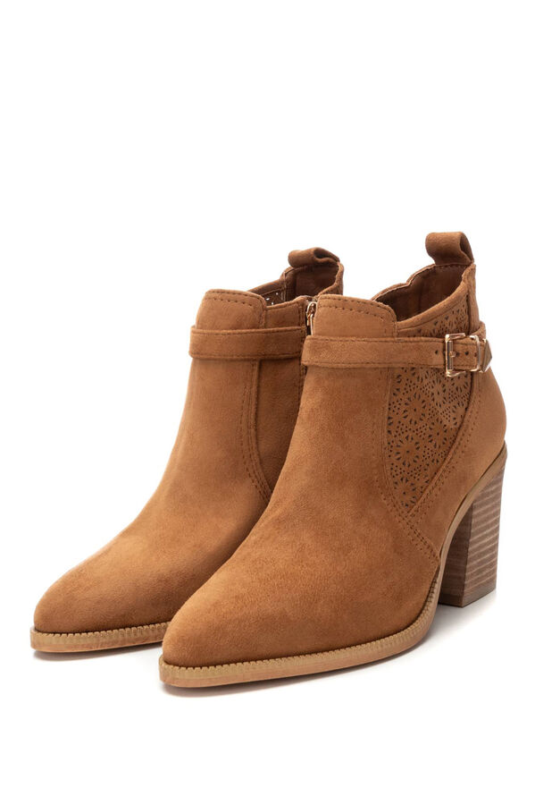 XTI bota feminina de camur&ccedil;a  cru