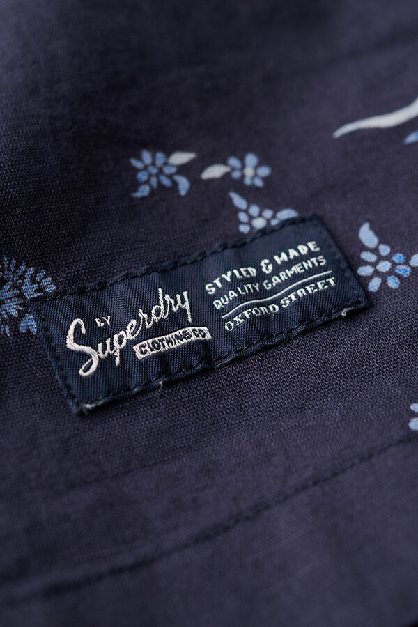 Superdry Camisa de playa manga corta con lino estampado