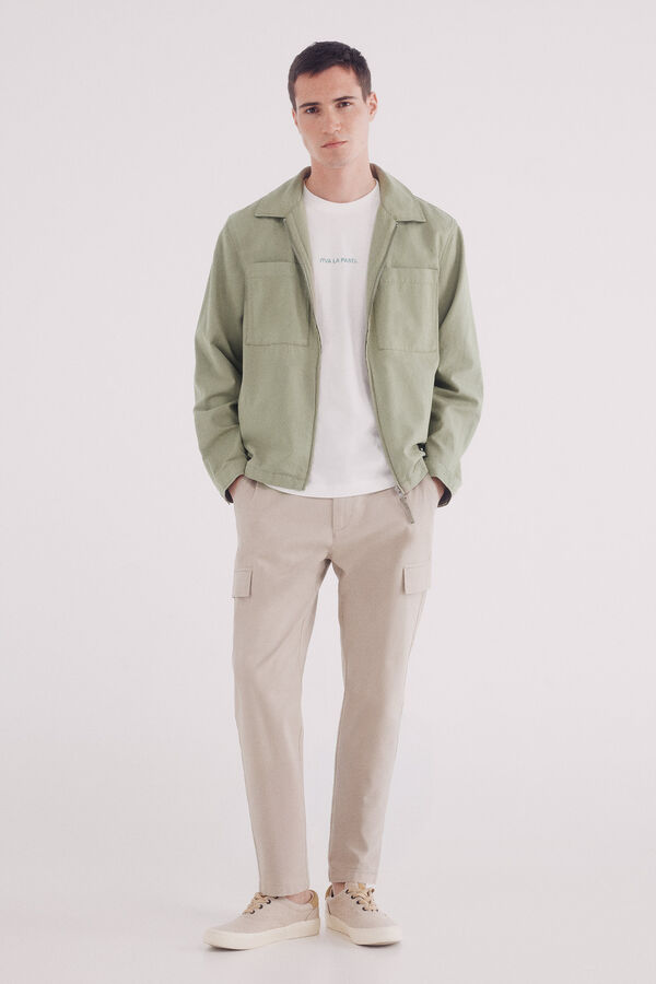 Springfield Camiseta viva a massa bege