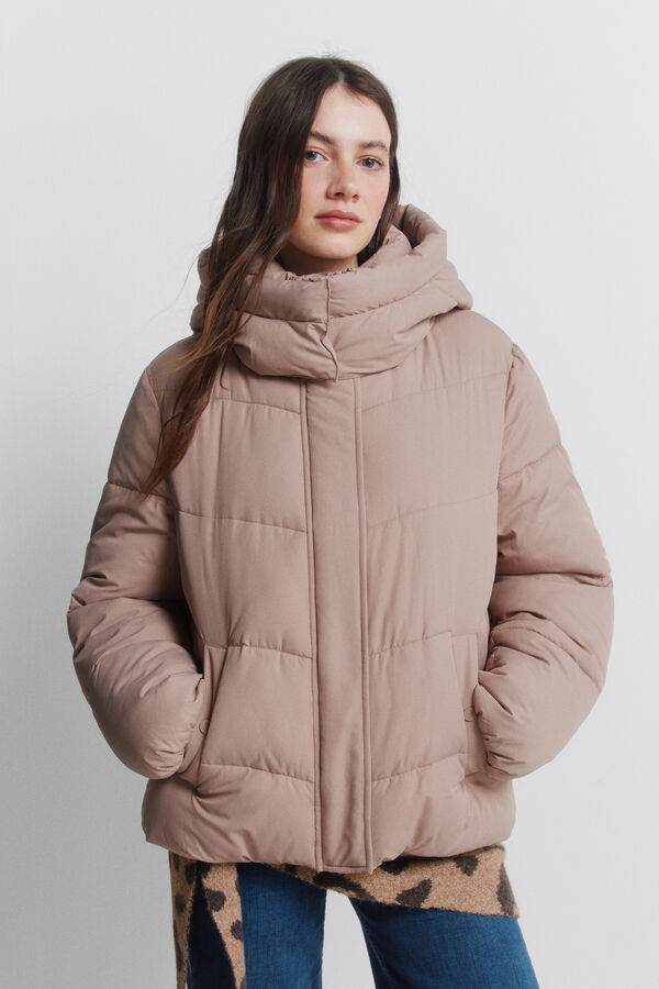 Springfield Casaco acolchoado com capuz cinzento