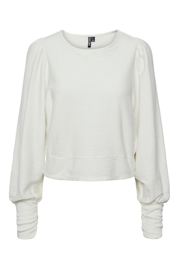 Pieces Blusa de mulher de manga comprida branco