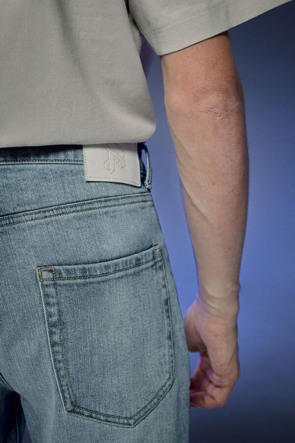 Springfield Jeans comfort skinny com lavagem m&eacute;dia-clara Pedri x Springfield azul