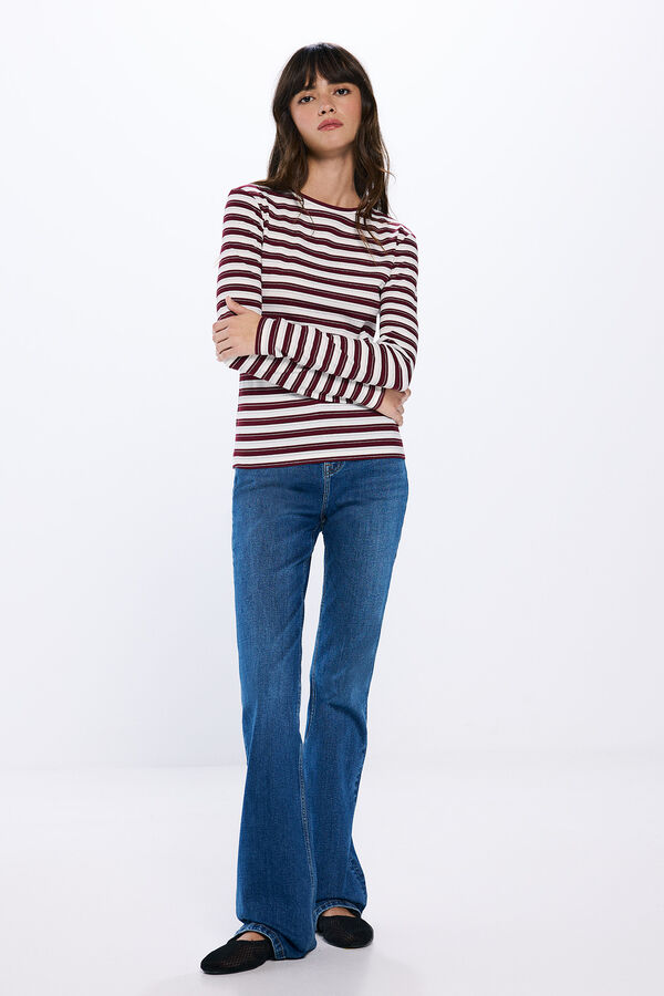 Springfield T-shirt riscas lúrex estampado