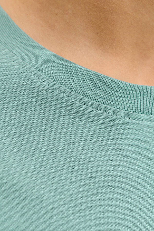 Jack & Jones Camiseta b&aacute;sica con logo turquesa